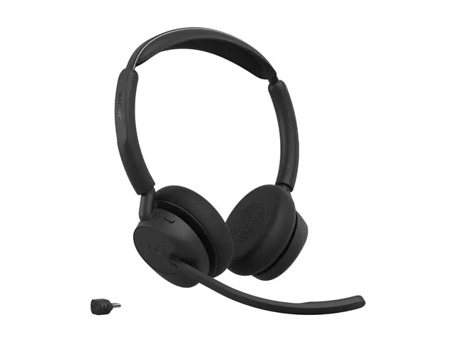 Jabra Evolve3 45 MS - hodesett - USB-C via Bluetooth-adapter, USB-C
