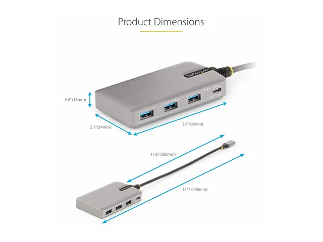 StarTech.com 4-Port USB-C Hub with DP Alt Mode Video Output 4K 60H...