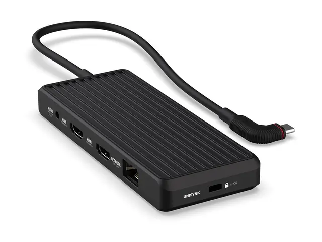 Unisynk 10 Port Dual Screen Hub - dokkingstasjon USB-C 3.1 2 x HDM...