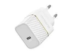 OtterBox Wall Charger - Strømadapter - 30 watt 3 A - PD 3.0, USB BC 1.2 (USB-C) - skystøvhvit