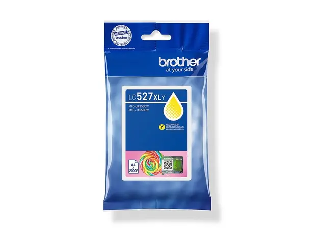 Brother LC527XLY - Høy ytelse gul original pillow pack blekkpatron...
