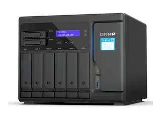 QNAP TS-855X - NAS-server - 8 brønner SATA 6Gb/s - RAID 0, 1, 5, 6, 10, JBOD, 50, 60 - RAM 8 GB - 2.5 Gigabit Ethernet / 10 Gigabit Ethernet - iSCSI støtte