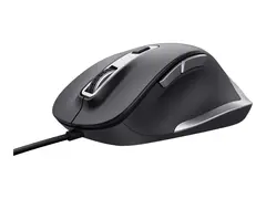 Trust Fyda Comfort - Mus - eco - h&#248;yrehendt optisk - 6 knapper - kablet - USB 2.0 - svart