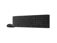 Lenovo Pro Combo 6000 - Tastatur- og mussett multimodus - trådløs - 2.4 GHz, Bluetooth 5.4 - QWERTY - Norsk - eklipsesvart - brun boks