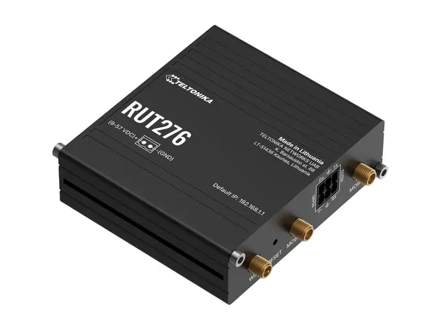 Teltonika RUT276 - Trådløs ruter WWAN 5G 5G, 4G DIN-skinnemonterba...
