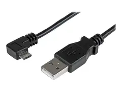 StarTech.com 1m 3 ft Micro-USB Charge-and-Sync Cable Right-Angle Micro-USB - M/M - USB to Micro USB Charging Cable - 30/24 AWG (USBAUB1MRA) - USB-kabel - Micro-USB type B til USB - 1 m