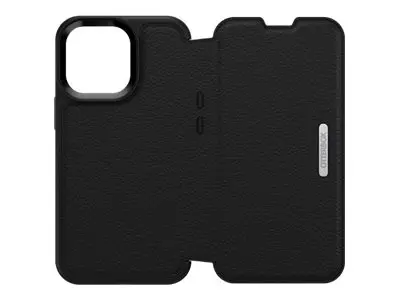 OtterBox Strada - Lommebok for mobiltelefon - lær - skyggesvart - ...