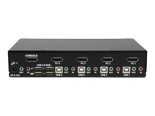 StarTech.com 4 Port DisplayPort KVM Switch w/ Audio - USB, Keyboar...