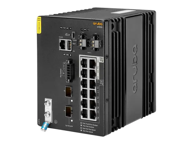 HPE Aruba 4100i - Switch - 8 x 10/100/1000 (PoE Class 4) + 4 x 10/...