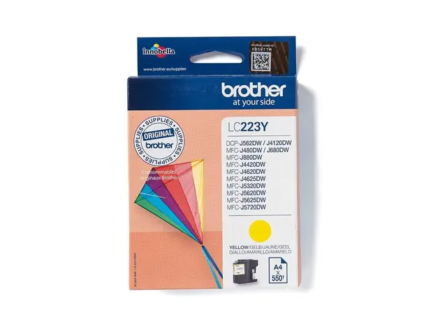 Brother LC223Y - Gul original blekkpatron for DCP-J4120DW, DCP-J56...