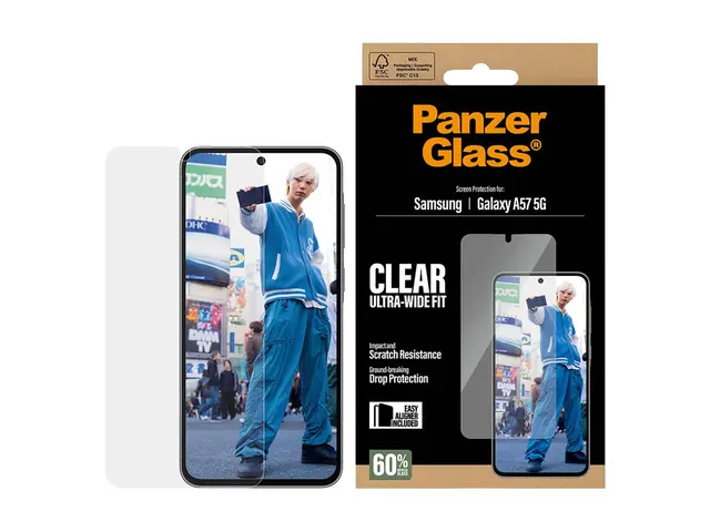 PanzerGlass - Skjermbeskyttelse for mobiltelefon - ultravid passfo...