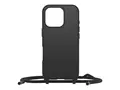 OtterBox React Series - Baksidedeksel for mobiltelefon halskjede - MagSafe-samsvar - svart - for Apple iPhone 16 Pro