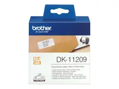Brother DK-11209 - Svart p&#229; hvitt - 800 adresselapper for Brother QL-1050, 1060, 1110, 500, 550, 560, 570, 580, 600, 650, 700, 710, 720, 820