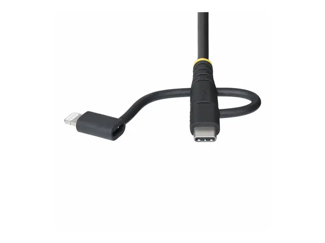 StarTech.com 3.3ft USB Multi Charging Cable, Lightning/Micro-USB/T...