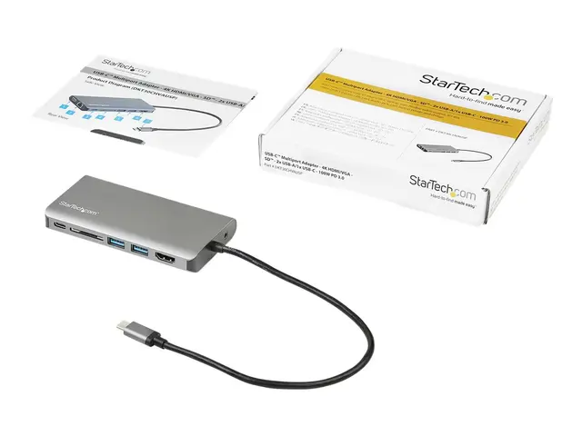 StarTech.com USB C Multiport Adapter, USB-C Mini Travel Dock with ...