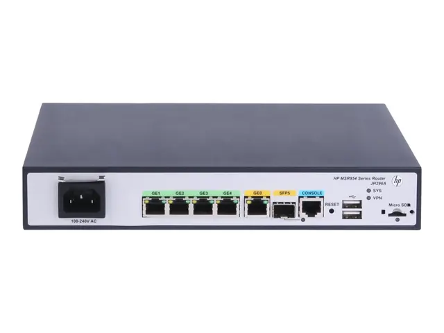 HPE MSR954 - Ruter 4-portssvitsj 1GbE rackmonterbar