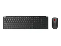 Lenovo Pro Combo 6000 - Tastatur- og mussett trådløs - 2.4 GHz, Bluetooth 5.3 - QWERTY - Svensk/finsk - eklipsesvart - brun boks