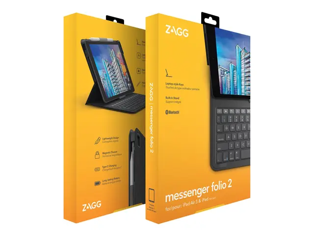 ZAGG Messenger Folio 2 - Tastatur og folioveske Bluetooth Nordisk ...
