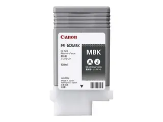 Canon PFI-102 MBK - 130 ml - matt svart - original blekkbeholder - for imagePROGRAF iPF510, iPF610, iPF650, iPF655, iPF750, iPF755, iPF760, iPF765, LP17, LP24