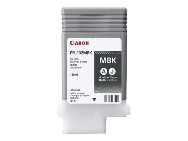 Canon PFI-102 MBK - 130 ml matt svart original blekkbeholder for i...