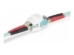 Startech LC to LC Coupler, LC Fiber Coupler, LC/UPC Keystone Jack, Fiber Optic LC Keystone Coupler for Patch Panel LC to LC Duplex (DMFKSLCLCCOUPLER) - nettverkkopler - hvit