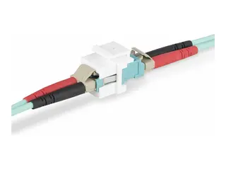 Startech LC to LC Coupler, LC Fiber Coupler, LC/UPC Keystone Jack, Fiber Optic LC Keystone Coupler for Patch Panel LC to LC Duplex (DMFKSLCLCCOUPLER) - nettverkkopler - hvit