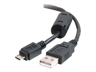 C2G USB 2.0 A to Micro B Cable USB-kabel - Micro-USB type B (hann) til USB (hann) - USB 2.0 OTG - 1 m - svart