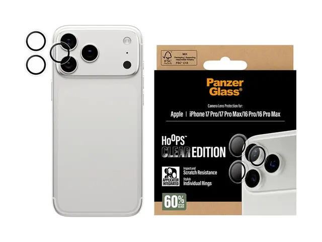 PanzerGlass Hoops - Linsebeskytter for mobiltelefon gjennomsiktig ...