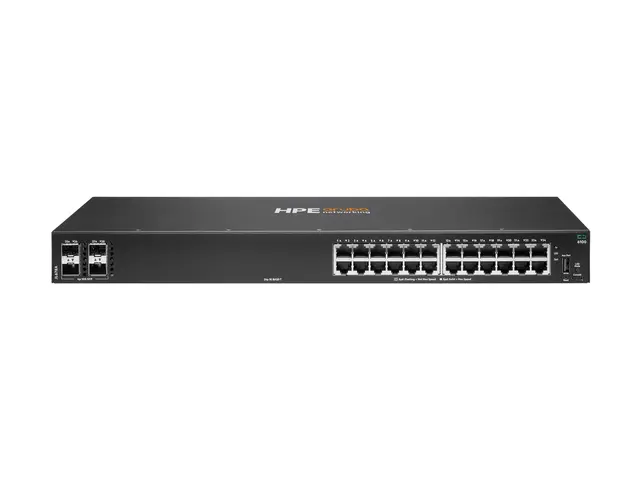 HPE Aruba 6100 24G 4SFP+ Switch - Switch - Styrt - 24 x 10/100/100...