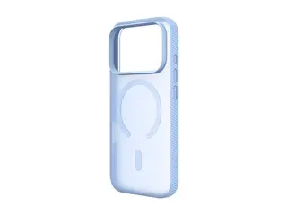 Belkin SheerForce Grip Series - Beskyttende deksel for mobiltelefon MagSafe-samsvar - plastikk - lys blå - for Apple iPhone 17 Pro, 18 Pro
