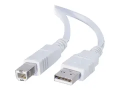 C2G 3.3ft USB to USB B Cable - USB A to USB B USB 2.0 - White - M/M - USB-kabel - USB (hann) til USB-type B (hann) - USB 2.0 - 1 m - hvit