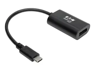 Eaton Tripp Lite Series USB C to DisplayPort Video Adapter Converter 4K x 2K @ 60Hz, Black, USB Type C to DP, USB-C, USB Type-C 6in Ekstern videoadapter - USB-C 3.1 - DisplayPort - svart