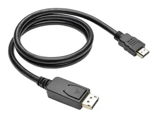 Eaton Tripp Lite Series DisplayPort 1.2 to HDMI Adapter Cable (DP with Latches to HDMI M/M), 4K, 3 ft. (0.9 m) Adapterkabel - DisplayPort hann til HDMI hann - 91 cm - svart - 4K-st&#248;tte