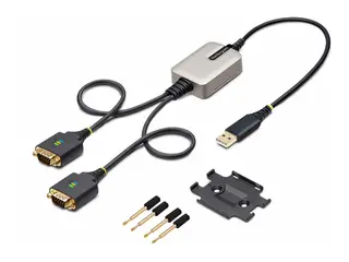 STARTECH.COM 2ft 60cm 2-Port USB to Serial Adapter Cable COM Retention FTDI