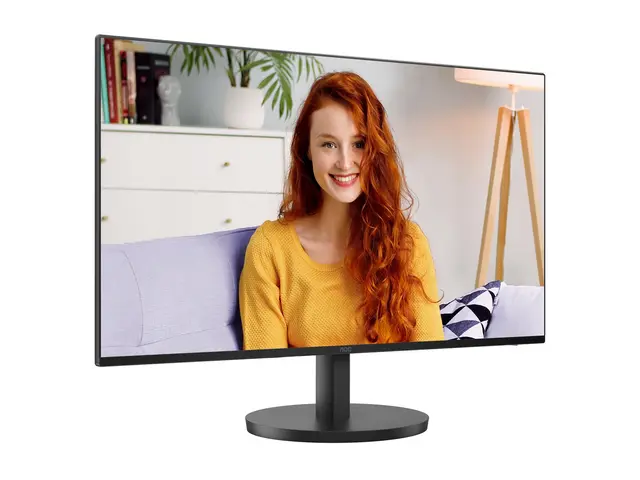 AOC Basic-line 24B3HA2 - LED-skjerm 24" (23.8" synlig) - 1920 x 1080 Full HD (1080p) @ 100 Hz - IPS - 250 cd/m² - 1 ms - HDMI, VGA - høyttalere - svart 