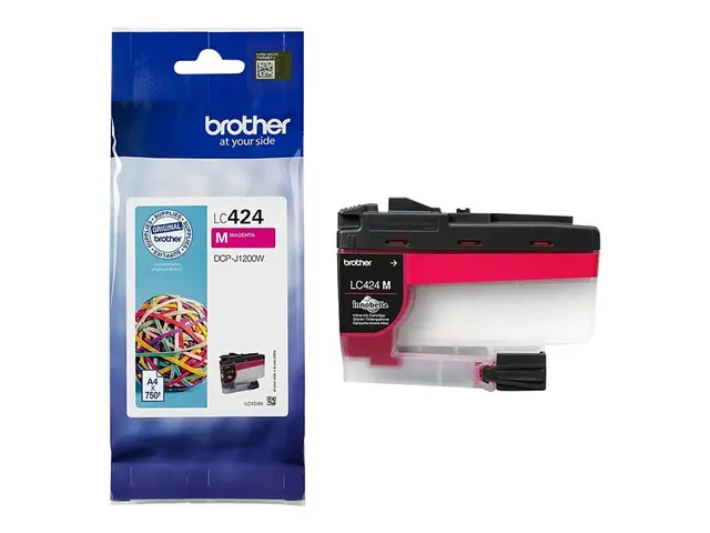 Brother LC424M - Magenta - original - blekkpatron - for Brother DC...