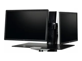 Ergotron - Monteringskomponent (dobbelhengslet bue) for 2 LCD-skjermer - svart - skjermstørrelse: inntil 25"