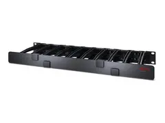 APC Horizontal Cable Manager Single-Sided with Cover Rackkabelstyringspanel med deksel - svart - 1U - TAA-samsvar - for P/N: SMTL1000RMI2UC, SMX1000C, SMX1500RM2UC, SMX1500RM2UCNC, SMX750C, SMX750CNC