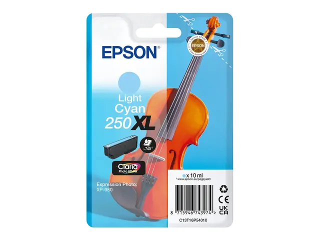 Epson 250XL - 10 ml XL lys cyan original blister blekkpatron for P...
