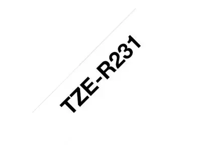 Brother TZe-R231 - Svart på hvitt Rull (1,2 cm x 4 m) 1 kassett(er...