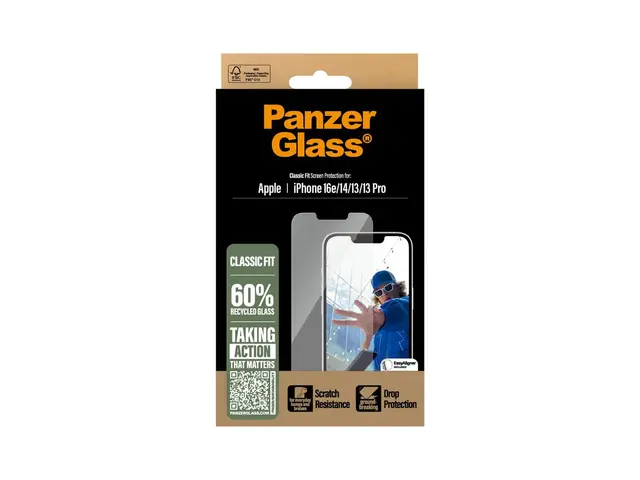 PanzerGlass - Skjermbeskyttelse for mobiltelefon klassisk passform...