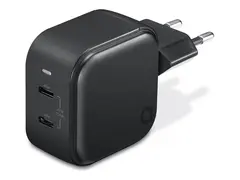 Andersson WLC-G2300 - Strømadapter - GaN 45 watt - 3 A - PD 3.0, PD/PPS - 2 utgangskontakter (24 pin USB-C) - svart