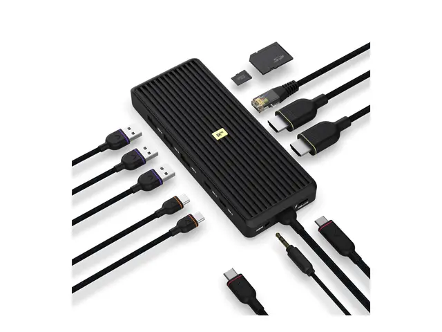 Unisynk - Enterprise Edition hub USB-C 3 x USB + 2 HDMI 1 Gigabit ...