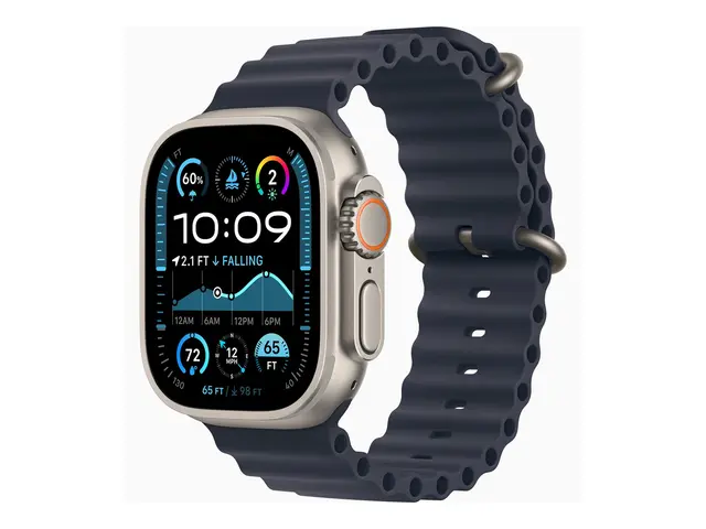 Apple Watch Ultra 2 - 49 mm naturlig titan smartklokke med Havbånd...