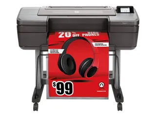 HP DesignJet Z6 PostScript - 24" storformatsskriver farge - ink-jet - Rull (61 cm) - 2400 x 1200 dpi - inntil 66.9 kvm/time (mono) / inntil 66.9 kvm/time (farge) - kapasitet: 1 rull - Gigabit LAN, USB 2.0 - kutter