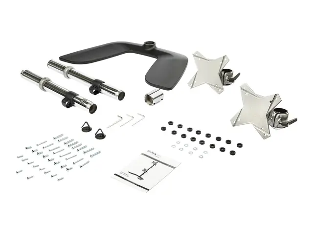 StarTech.com Vertical Dual Monitor Stand, Ergonomic Desktop Stacke...