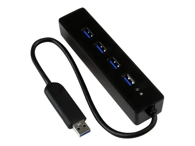 StarTech.com 4-Port USB 3.0 Hub with Built-in Cable - SuperSpeed L...