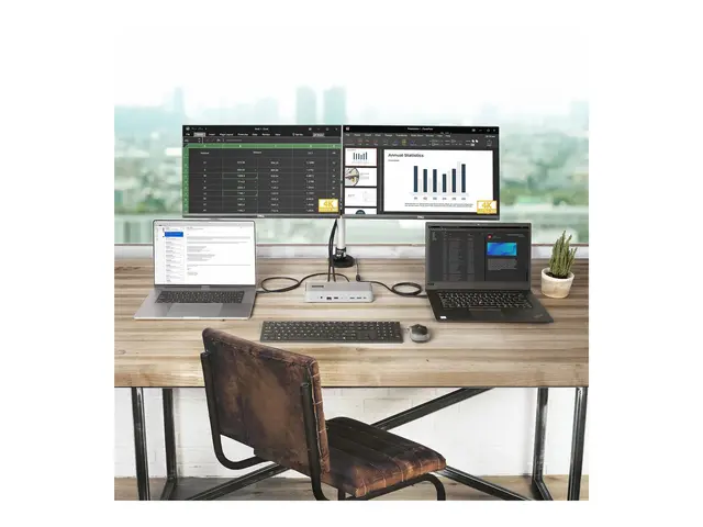StarTech.com Dual-Laptop USB-C KVM Docking Station, Dual Monitor 4...