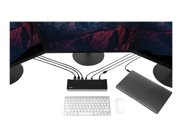 StarTech.com USB-C Dock, 4K Triple Monitor USB Type-C Docking Stat...