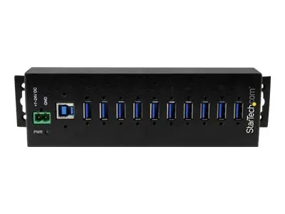 StarTech.com 10 Port USB Hub with Power Adapter, Surge Protection,...
